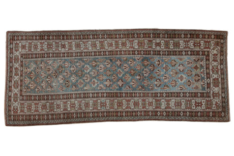 3x7.5 Vintage Distressed Caucasian Rug Runner // ONH Item ee004128