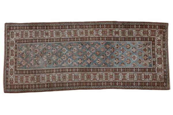 3x7.5 Vintage Distressed Caucasian Rug Runner // ONH Item ee004128