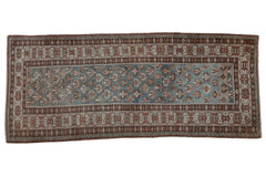 3x7.5 Vintage Distressed Caucasian Rug Runner // ONH Item ee004128