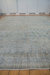 9.5x13 Vintage Distressed Meshed Carpet // ONH Item ee004131 Image 4