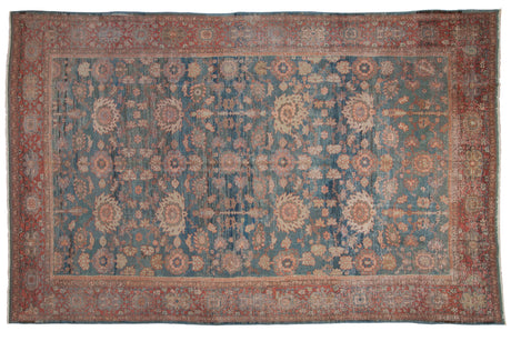 8.5x13.5 Vintage Distressed Mahal Carpet // ONH Item ee004132