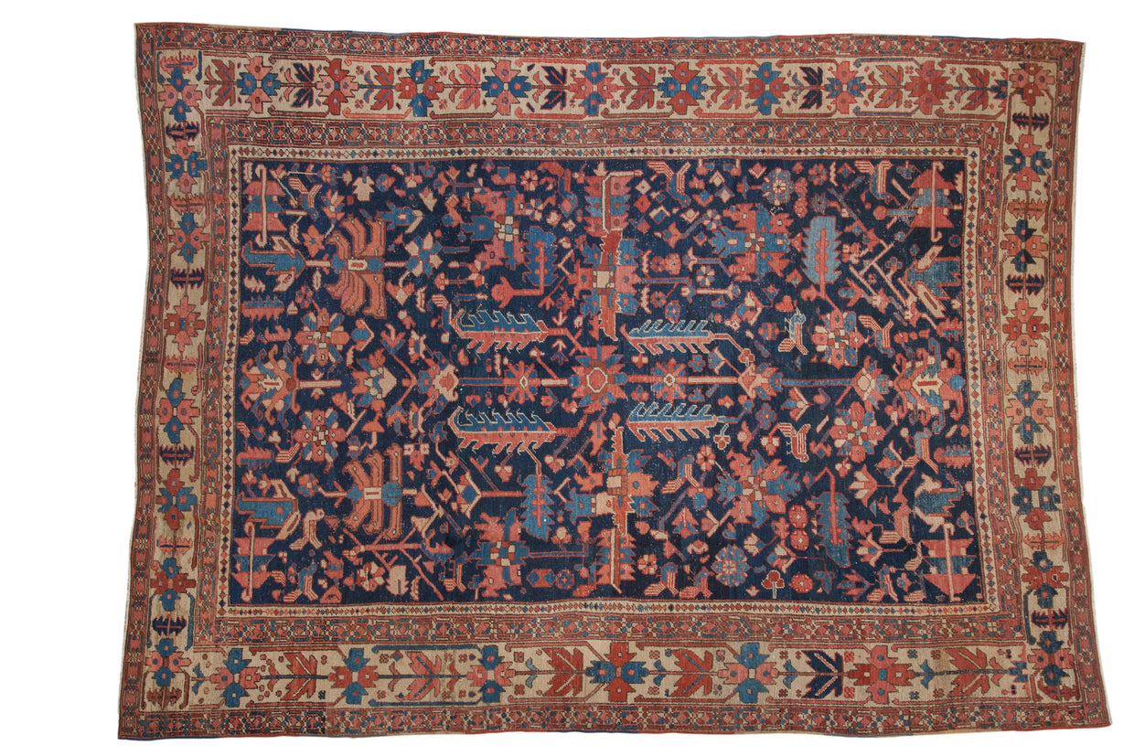 9.5x13 Antique Heriz Carpet // ONH Item ee004134