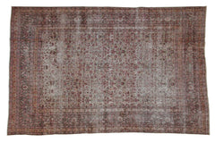 8.5x13 Vintage Distressed Khorassan Carpet // ONH Item ee004139