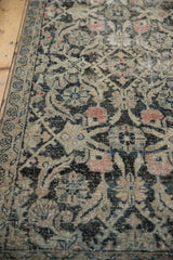 Distressed Mahal runner detail showing worn Herati motif in charcoal, ivory, and blush.