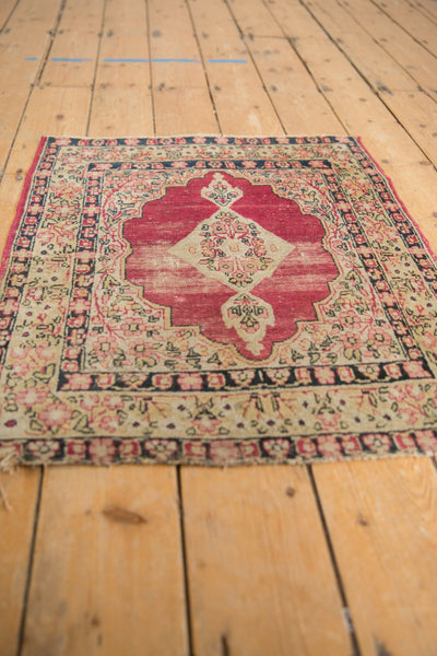 2x2.5 Antique Kerman Square Rug Mat // ONH Item ee004182 Image 2