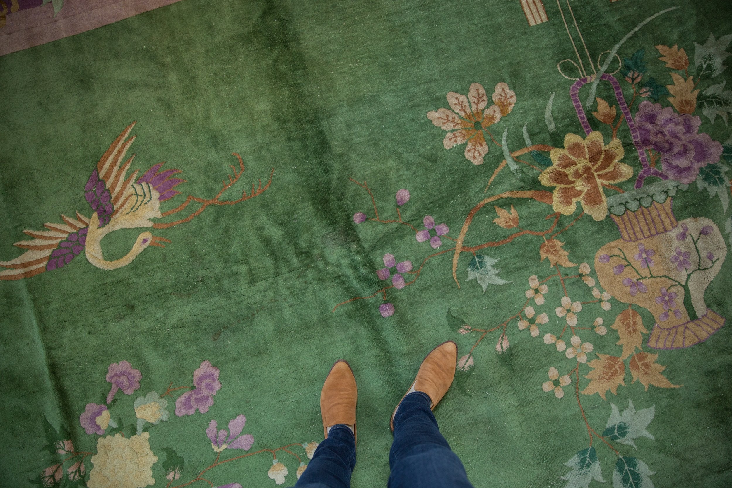 12x14.5 Vintage Art Deco Carpet // ONH Item ee004185 Image 1