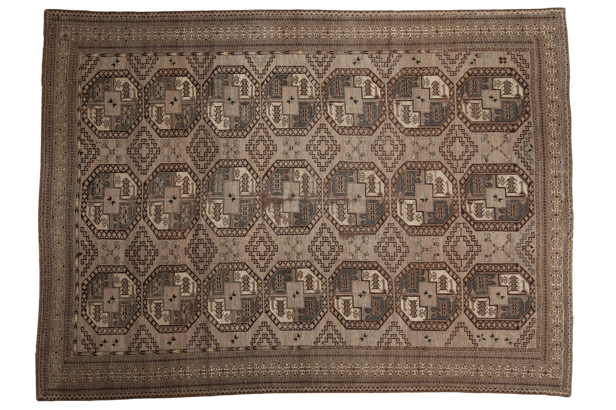 8x11 Vintage Distressed Ersari Carpet // ONH Item ee004192