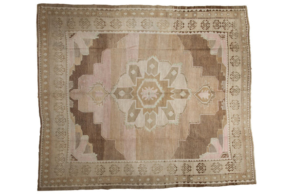 10.5x12 Vintage Distressed Oushak Square Carpet // ONH Item ee004198