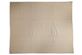 Vintage Turkish Flatweave carpet, light ivory hand woven texture, 8'1