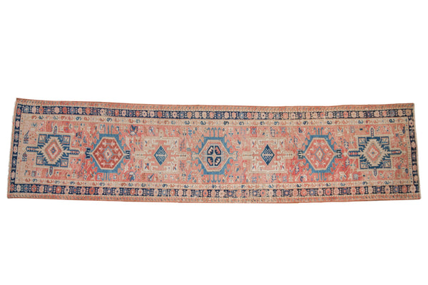 2.5x11 Vintage Distressed Karaja Rug Runner // ONH Item ee004207