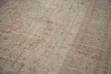 Distressed Sivas carpet showing even wear, faint foundation, and faded floral motifs.