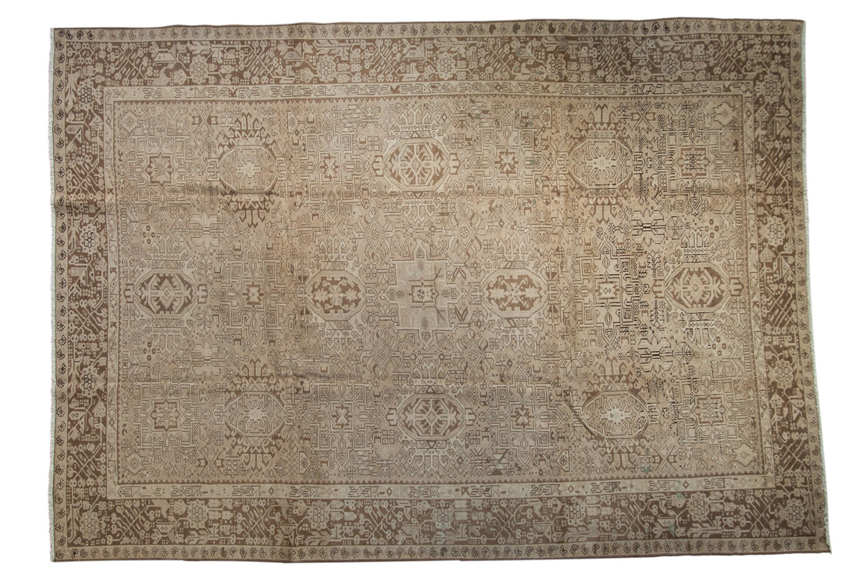 8x11.5 Vintage Distressed Karaja Carpet // ONH Item ee004212