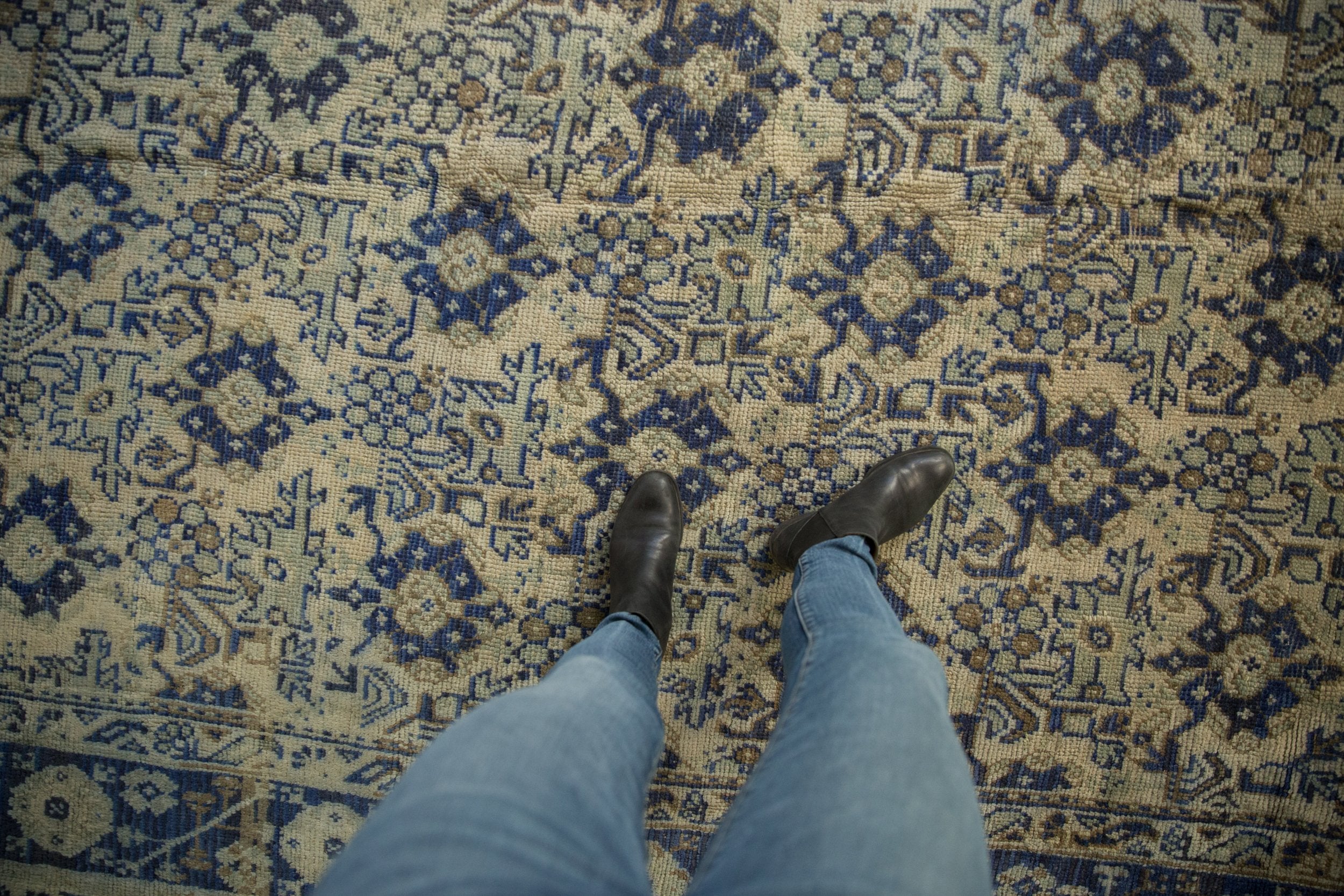 12x15 Vintage Distressed Oushak Carpet // ONH Item ee004214 Image 1