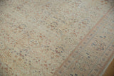 Distressed vintage Kayseri rug with faded samovar florals and visible foundation wear.