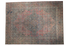 8.5x11 Vintage Distressed Khorossan Carpet // ONH Item ee004220