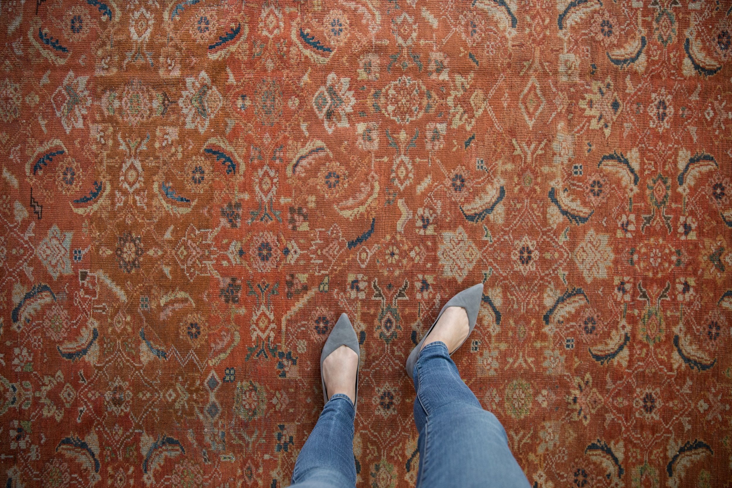 10.5x14.5 Vintage Mahal Carpet // ONH Item ee004227 Image 1