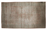 Distressed vintage Mahal carpet, allover faded Herati motif in dusty mauve and powder blue.