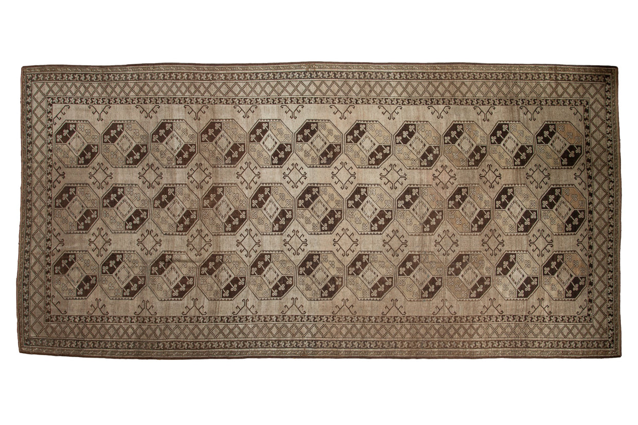 7.5x15.5 Vintage Distressed Ersari Carpet Runner // ONH Item ee004237