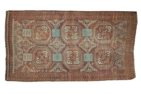 3.5x6.5 Vintage Distressed Belouch Rug // ONH Item ee004239