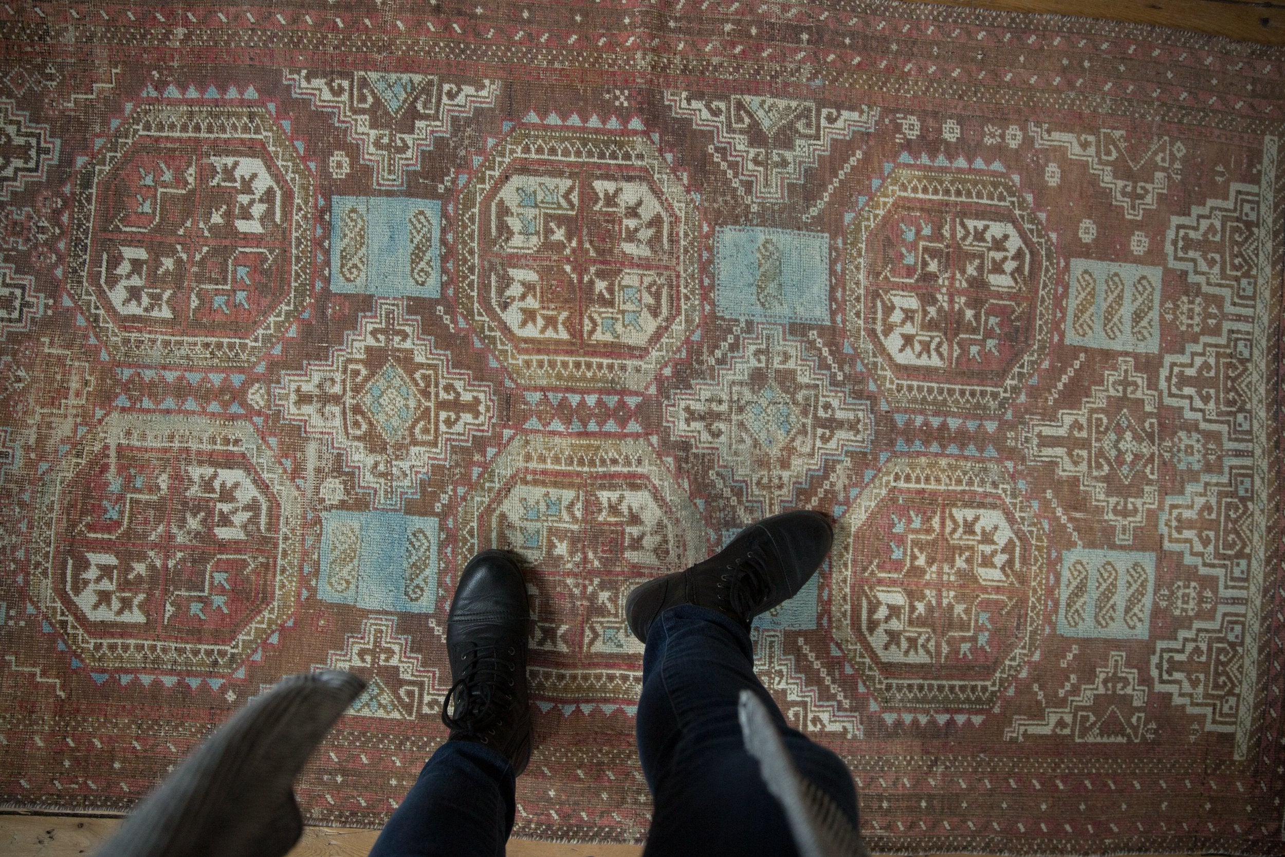 3.5x6.5 Vintage Distressed Belouch Rug // ONH Item ee004239 Image 1