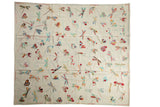 New Pakistani Pictorial Kilim carpet with multi-color dragonfly motif on beige, 8'2
