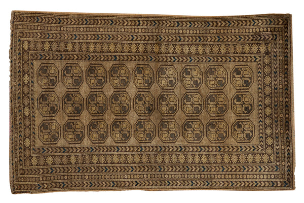 3.5x5 Vintage Distressed Afghani Rug // ONH Item ee004247