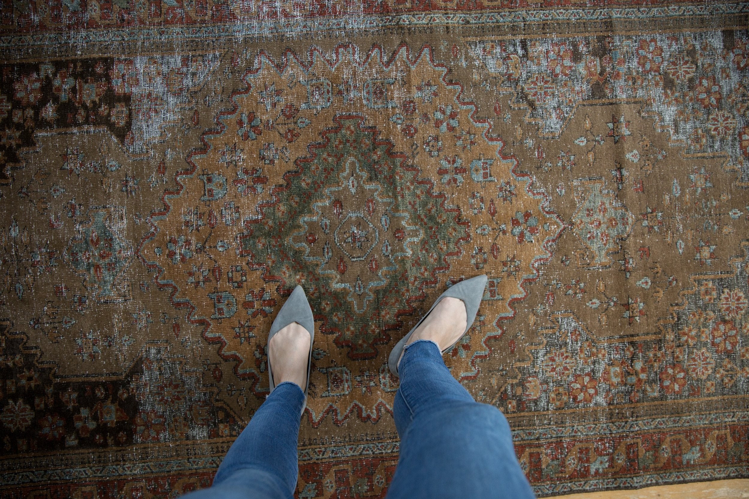 4x7.5 Vintage Distressed Malayer Rug // ONH Item ee004257 Image 1