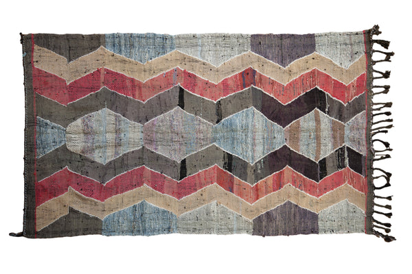 4x7 Vintage Distressed Turkish Rag Rug Design Rug // ONH Item ee004260