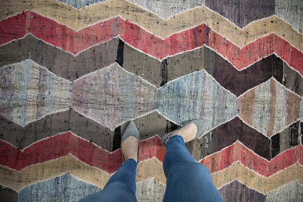 4x7 Vintage Distressed Turkish Rag Rug Design Rug // ONH Item ee004260 Image 1