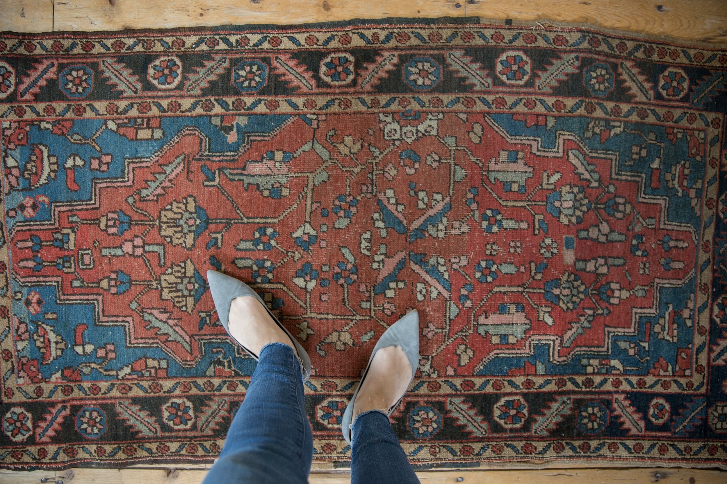 3x6 Vintage Heriz Rug Runner // ONH Item ee004263 Image 1