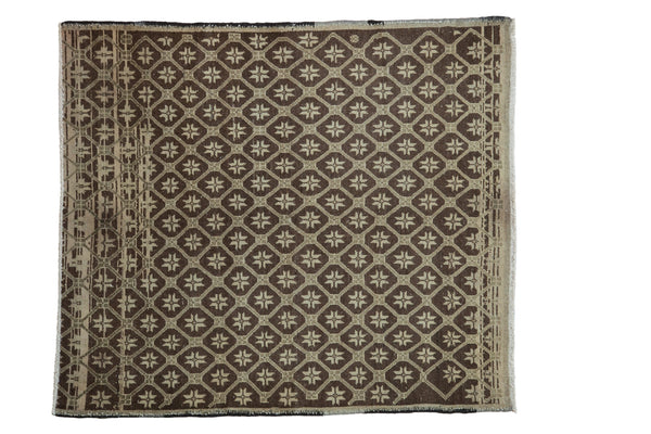 4.5x5 Vintage Distressed Fragment Oushak Square Rug // ONH Item ee004269