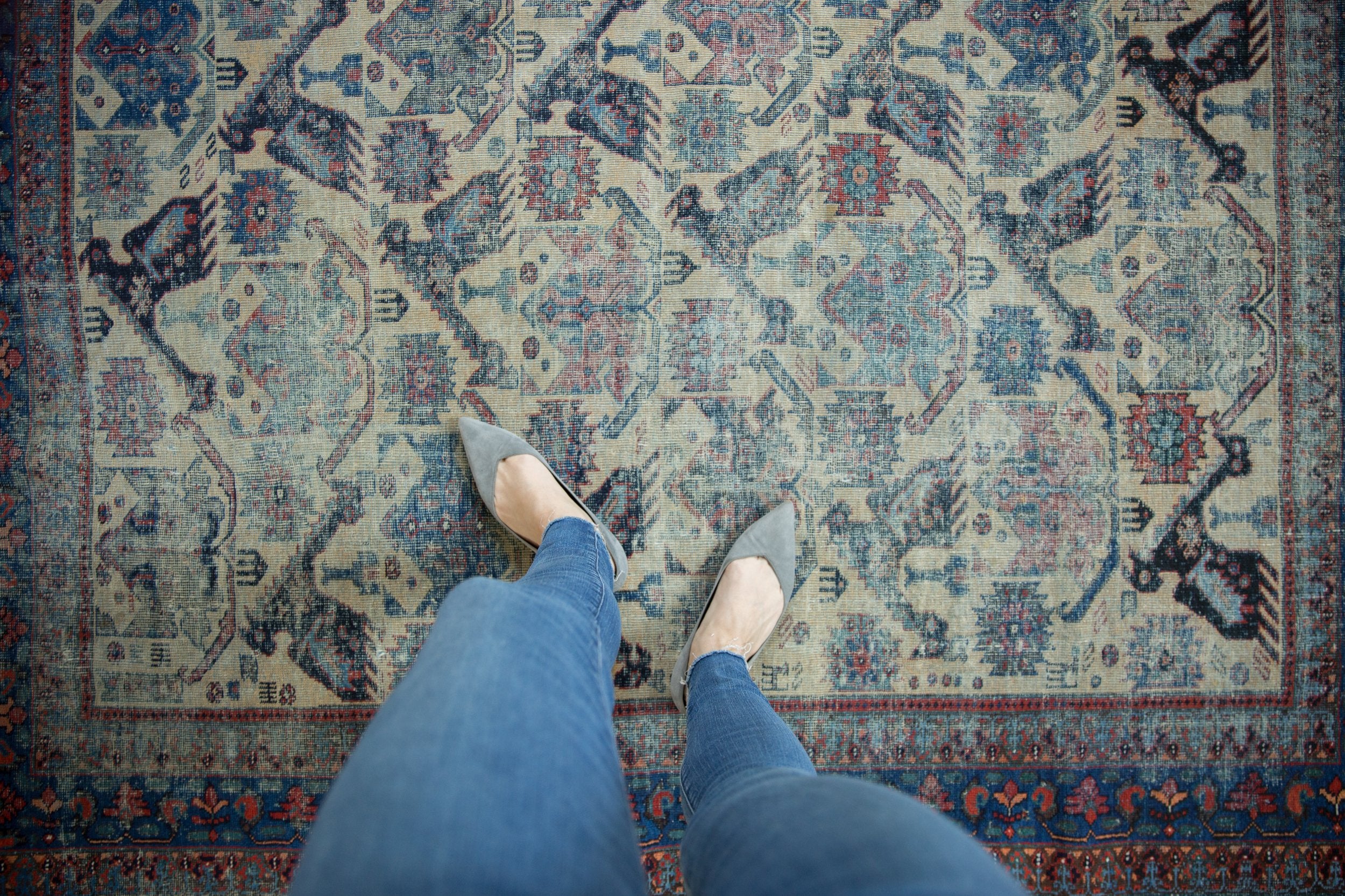 5x6.5 Vintage Afshar Rug // ONH Item ee004272 Image 1