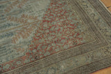 Antique Distressed Overdyed Bijar Carpet: Herati spandrel, field shrub motifs, Samovar Boteh border.