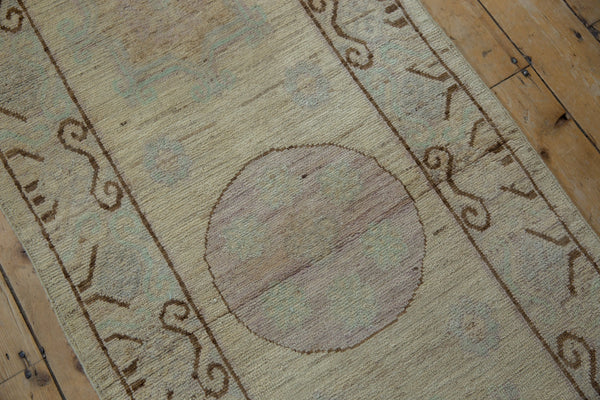 2.5x15.5 New Distressed Pakistani Khotan Design Rug Runner // ONH Item ee004283 Image 6