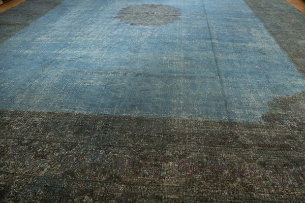 13x15.5 Vintage Distressed Overdyed Khorassan Carpet // ONH Item ee004288 Image 6