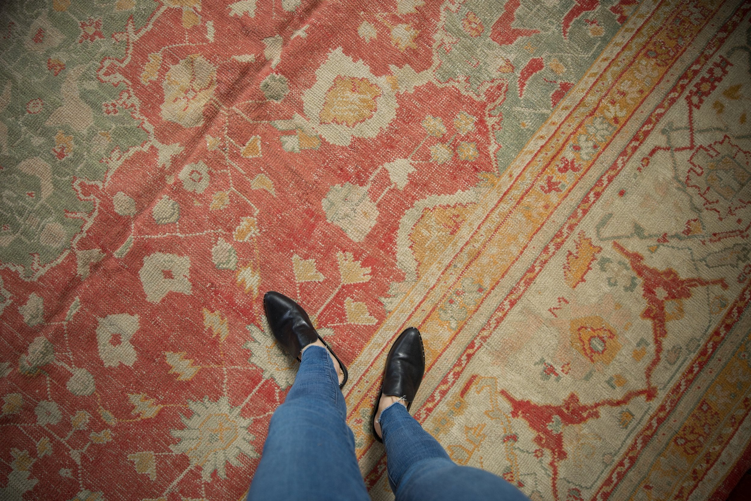 16x17.5 Vintage Oushak Square Carpet // ONH Item ee004300 Image 1