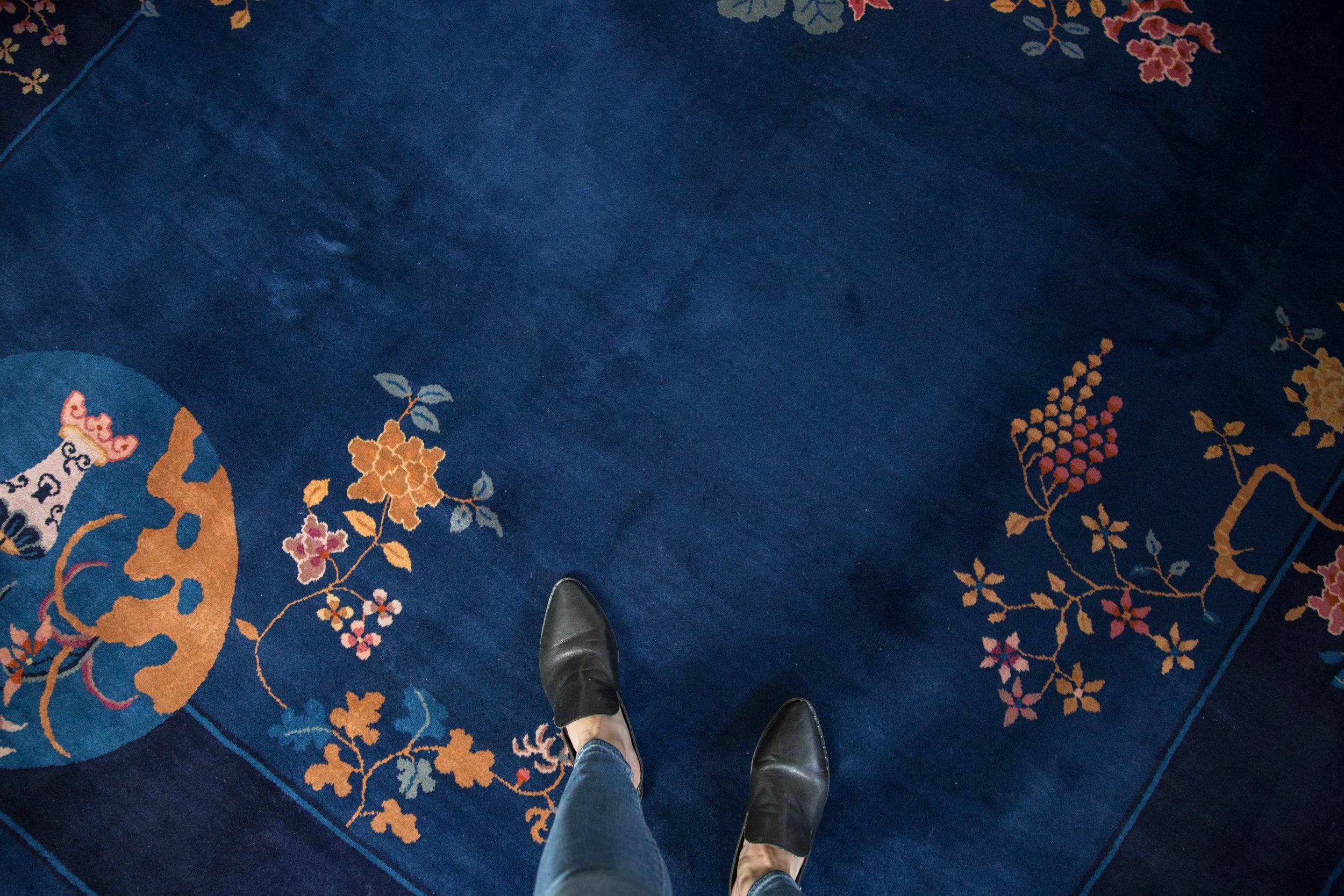 8x9.5 Vintage Nichols Art Deco Carpet // ONH Item ee004304 Image 1