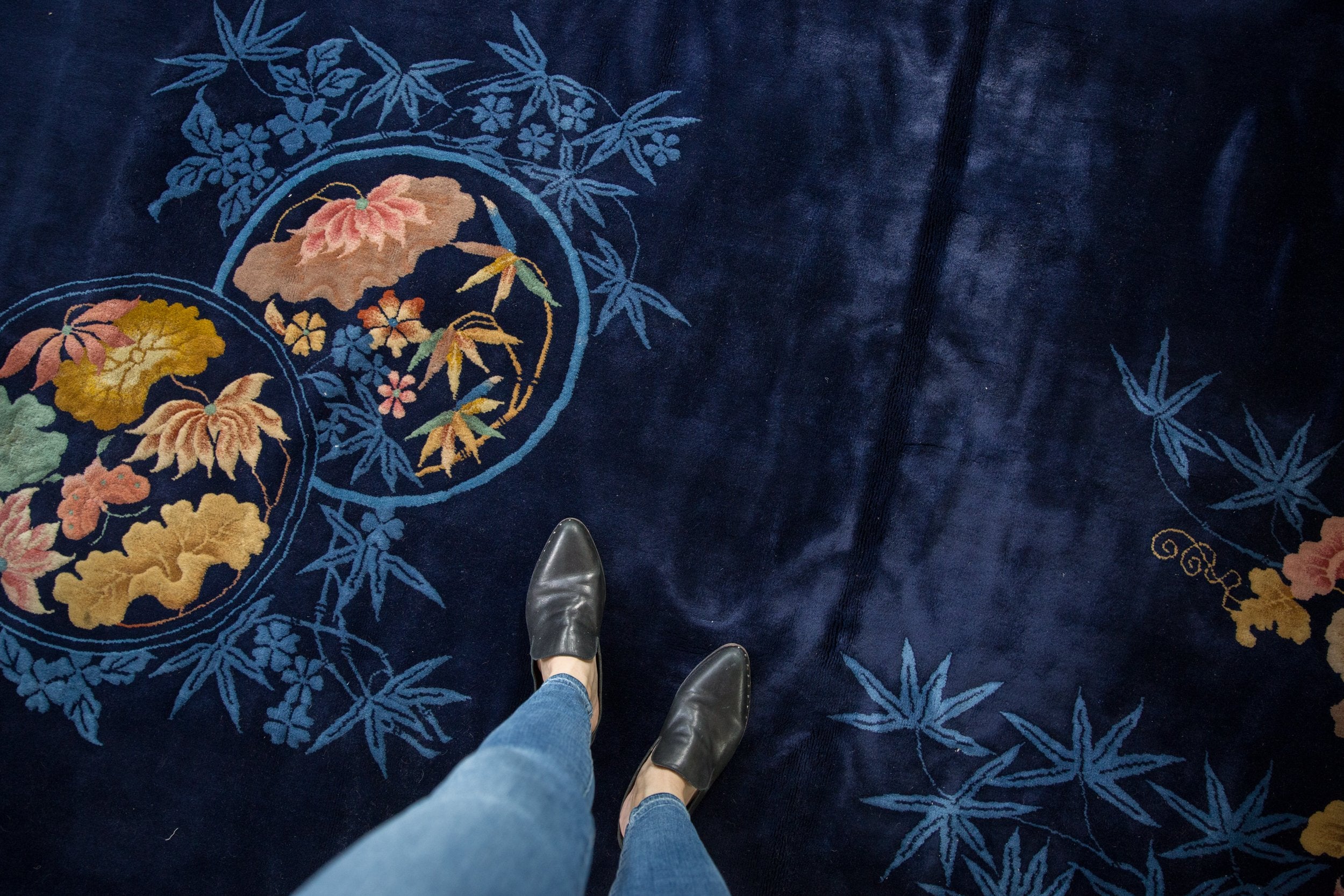 9.5x14 Vintage Nichols Art Deco Carpet // ONH Item ee004305 Image 1