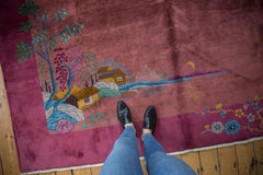 9x11.5 Vintage Nichols Art Deco Carpet // ONH Item ee004308 Image 1