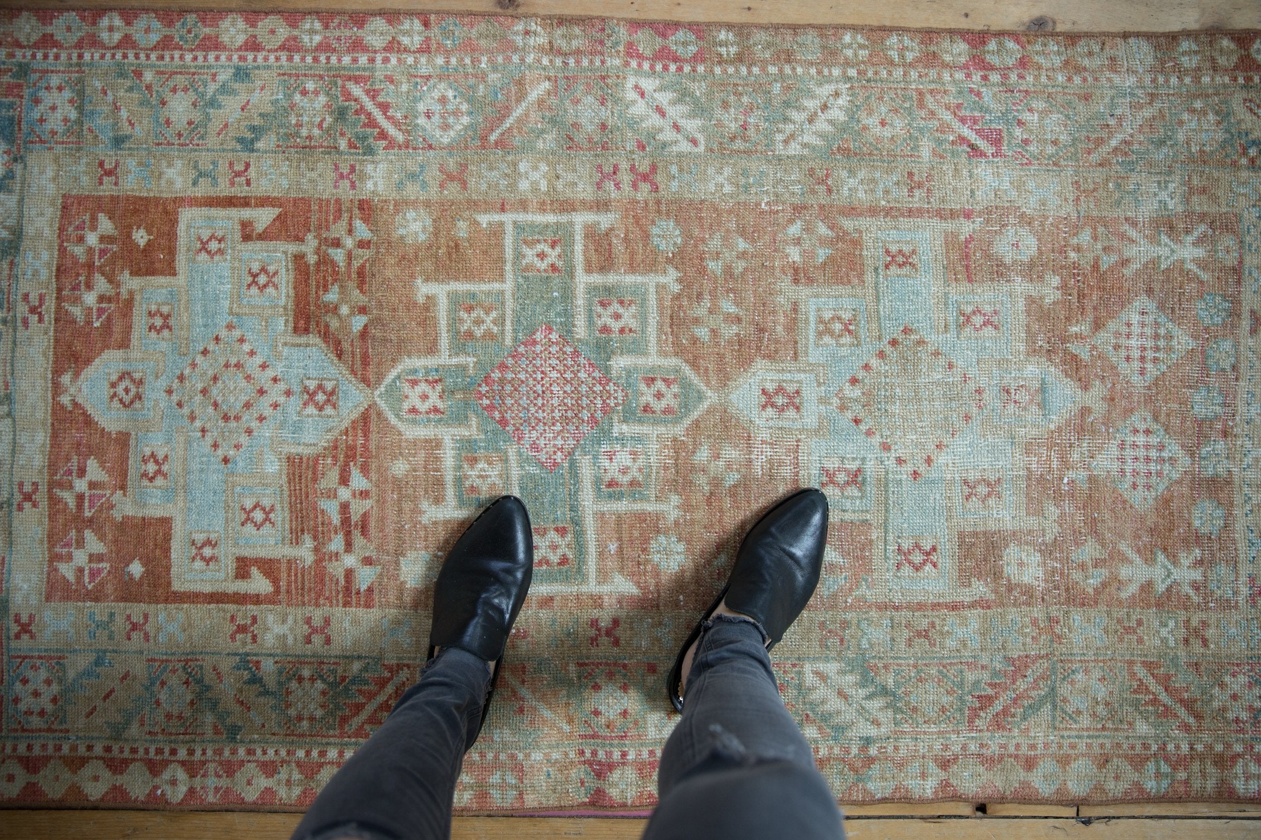 3x5.5 Vintage Distressed Karaja Rug // ONH Item ee004317 Image 1