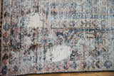 Distressed vintage Baktiari carpet pile with exposed foundation and restrung areas.