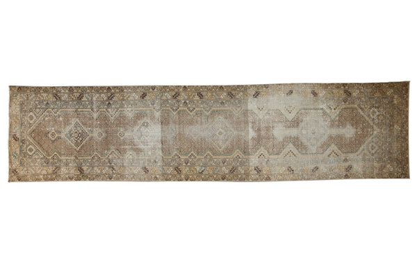3x12.5 Vintage Distressed Hamadan Rug Runner // ONH Item ee004334