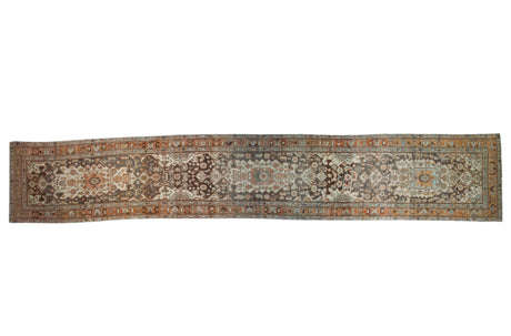 3.5x20.5 Vintage Fine Distressed Malayer Rug Runner // ONH Item ee004342