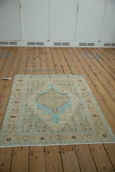 4x5 Vintage Distressed Bibikabad Square Rug // ONH Item ee004347 Image 3