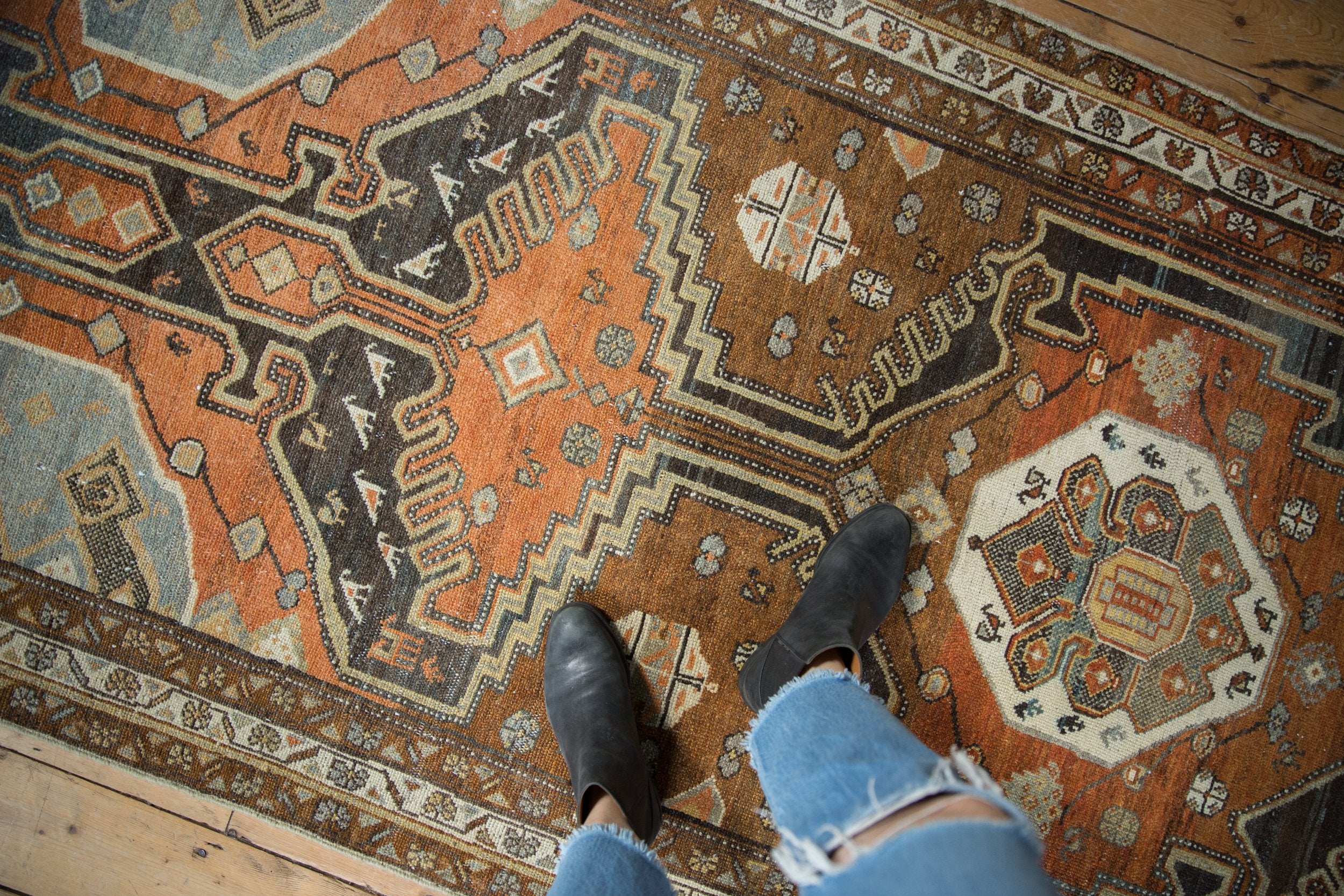 4x14.5 Vintage Fine Distressed Malayer Rug Runner // ONH Item ee004351 Image 1