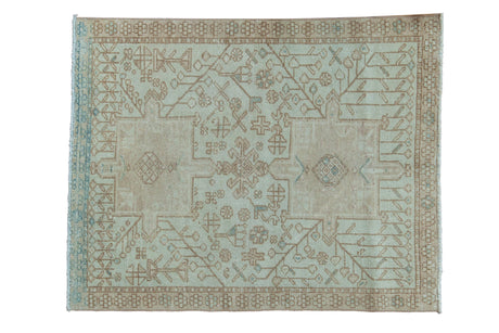 3.5x4 Vintage Distressed Fragment Karaja Square Rug // ONH Item ee004352