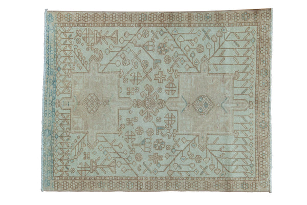 3.5x4 Vintage Distressed Fragment Karaja Square Rug // ONH Item ee004352