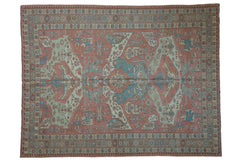 7x9 Vintage Distressed Afghani Soumac Design Carpet // ONH Item ee004378