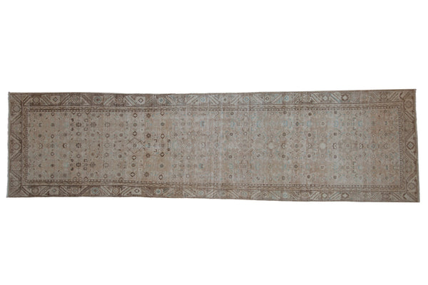 3.5x12.5 Vintage Distressed Hamadan Rug Runner // ONH Item ee004389