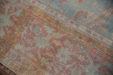 Hand knotted foundation and repair seam on the reverse of the vintage Persian rug.